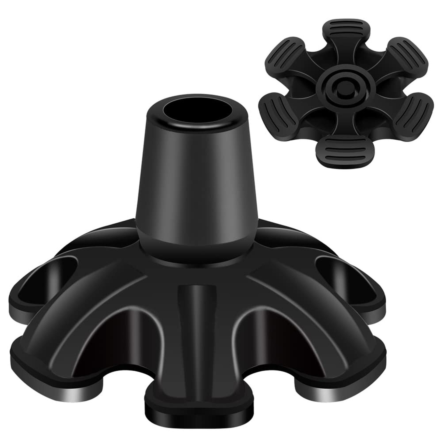 Cane Tip 3/4 inch 6 Support Cane Feet Self Standing Cane Tip, 6 Support Feets...
