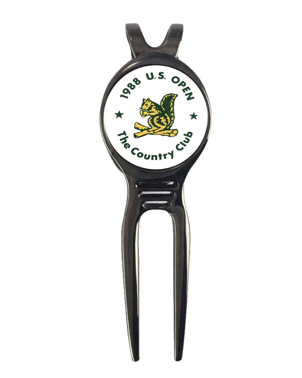 1988 US Open The Country Club Golf Ball Marker + Black Gunmetal Divot Tool