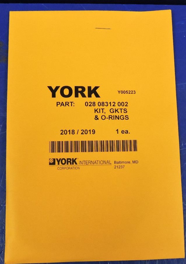 (NEW) Johnson Controls / York Gasket Kit & O-Rings 028-08312-002 "FREE SHIPPING"