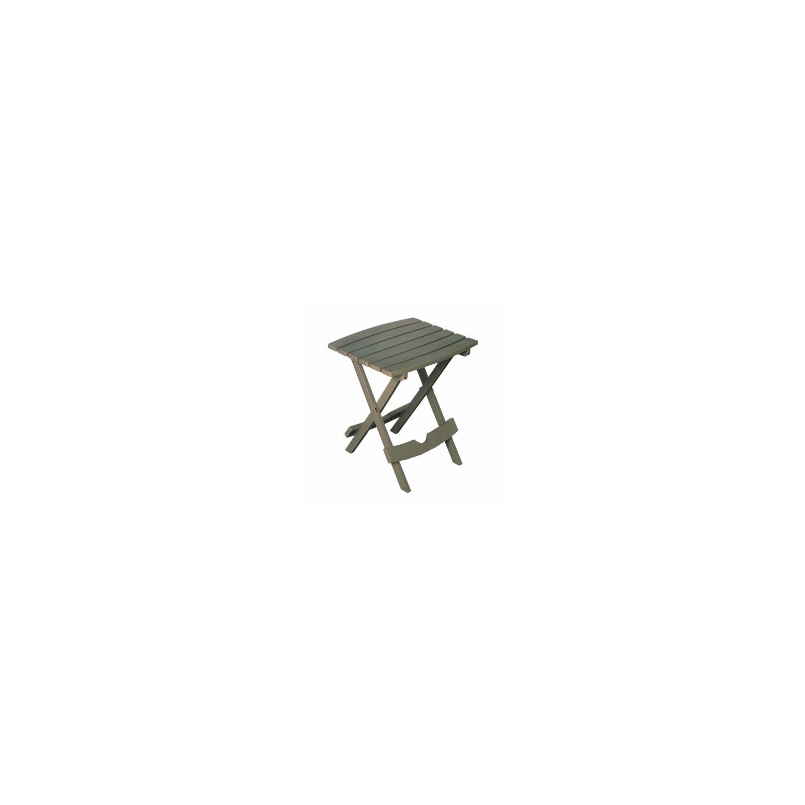 Adams 258503 Quik-Fold Resin Side Table, Gray - Quantity 1
