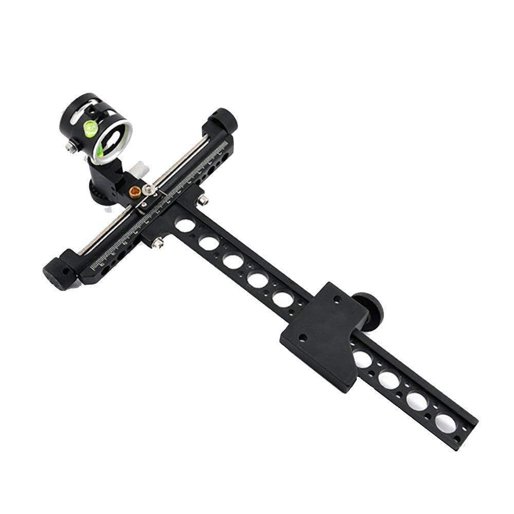Compound Bow Sight Single Pin 4X Lens 0.059" Micro Adjust Archery Hunting Shoot