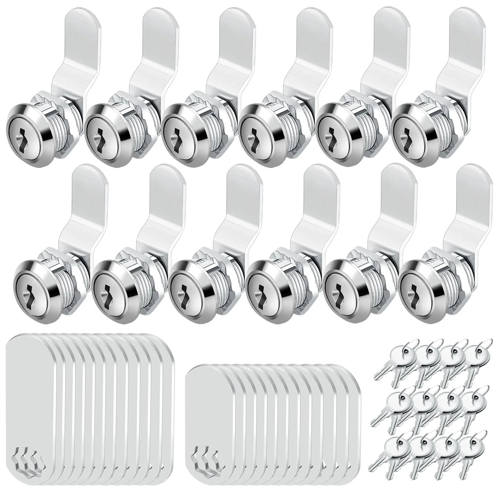 5/8 Cam Locks - 5/8 Diameter Cam Lock Keyed Alike Cabinet Locks Secure Files ...