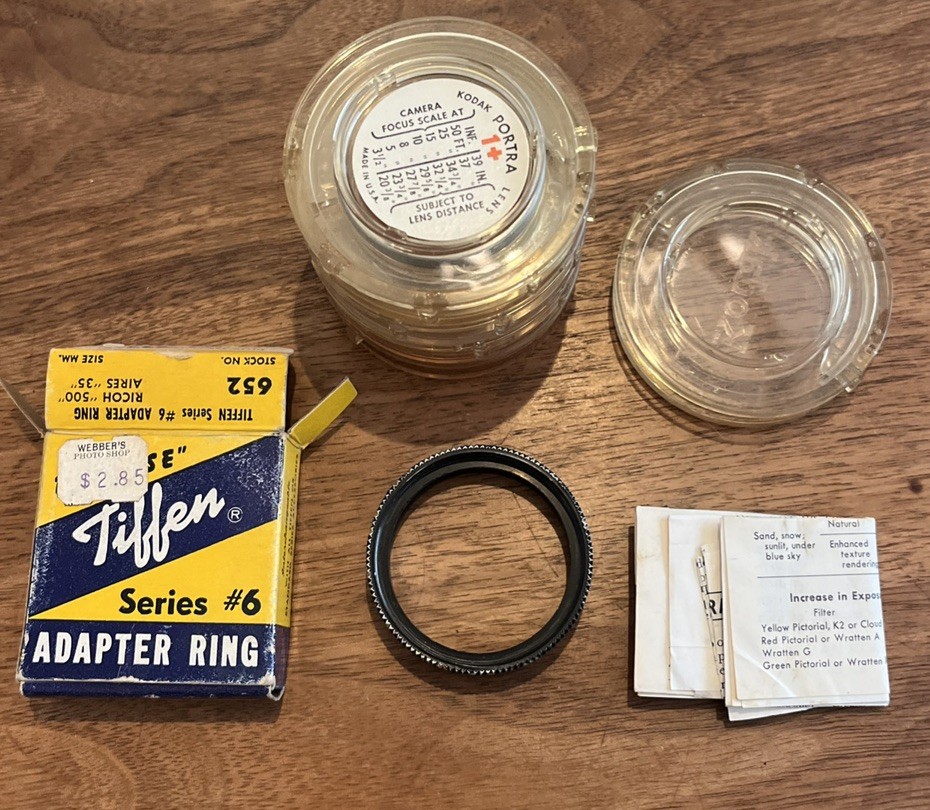 Lot: kodak filters + tiffen adapter