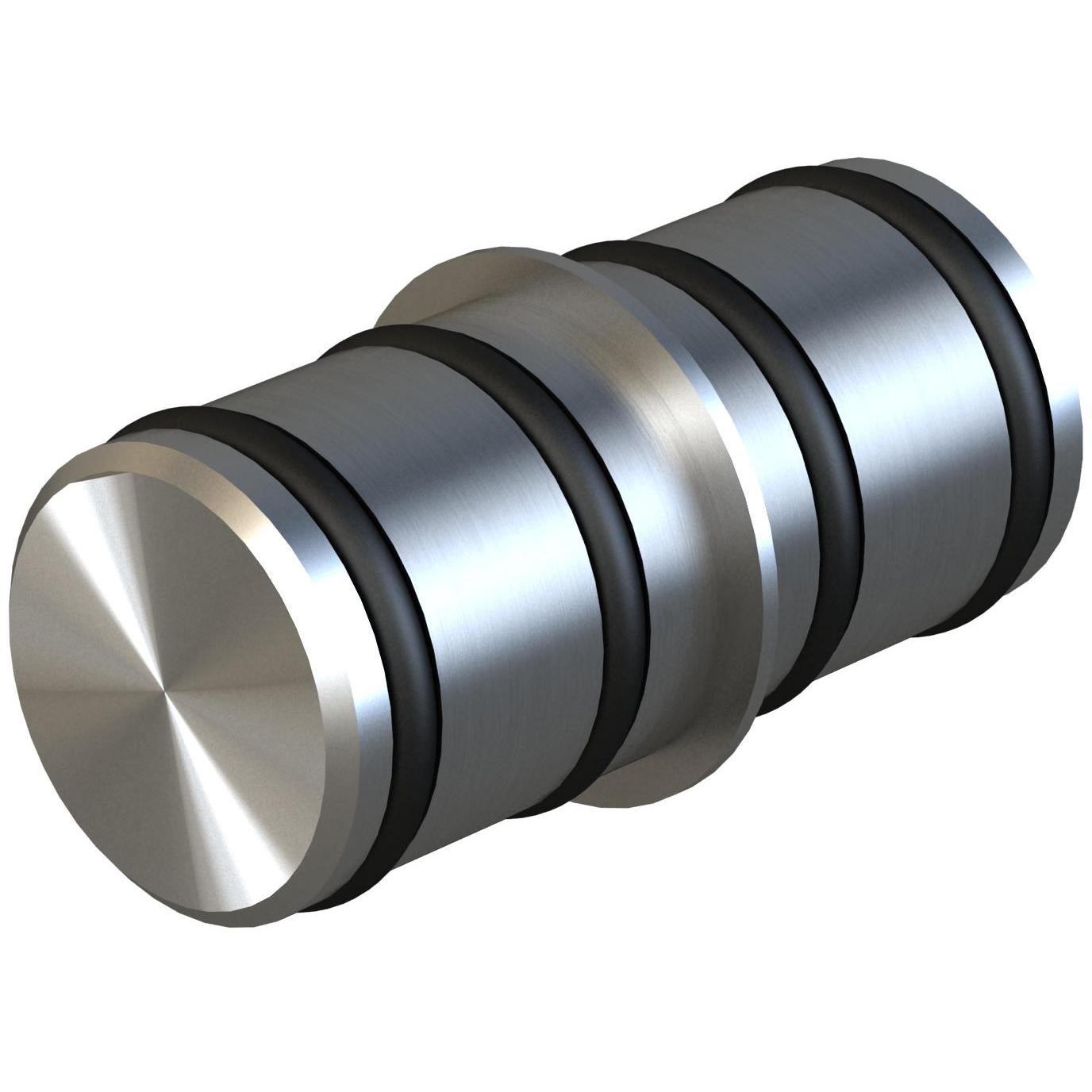 Connector for Round Track Sliding Door Sets, Satin Stainless Steel by Stone Harb