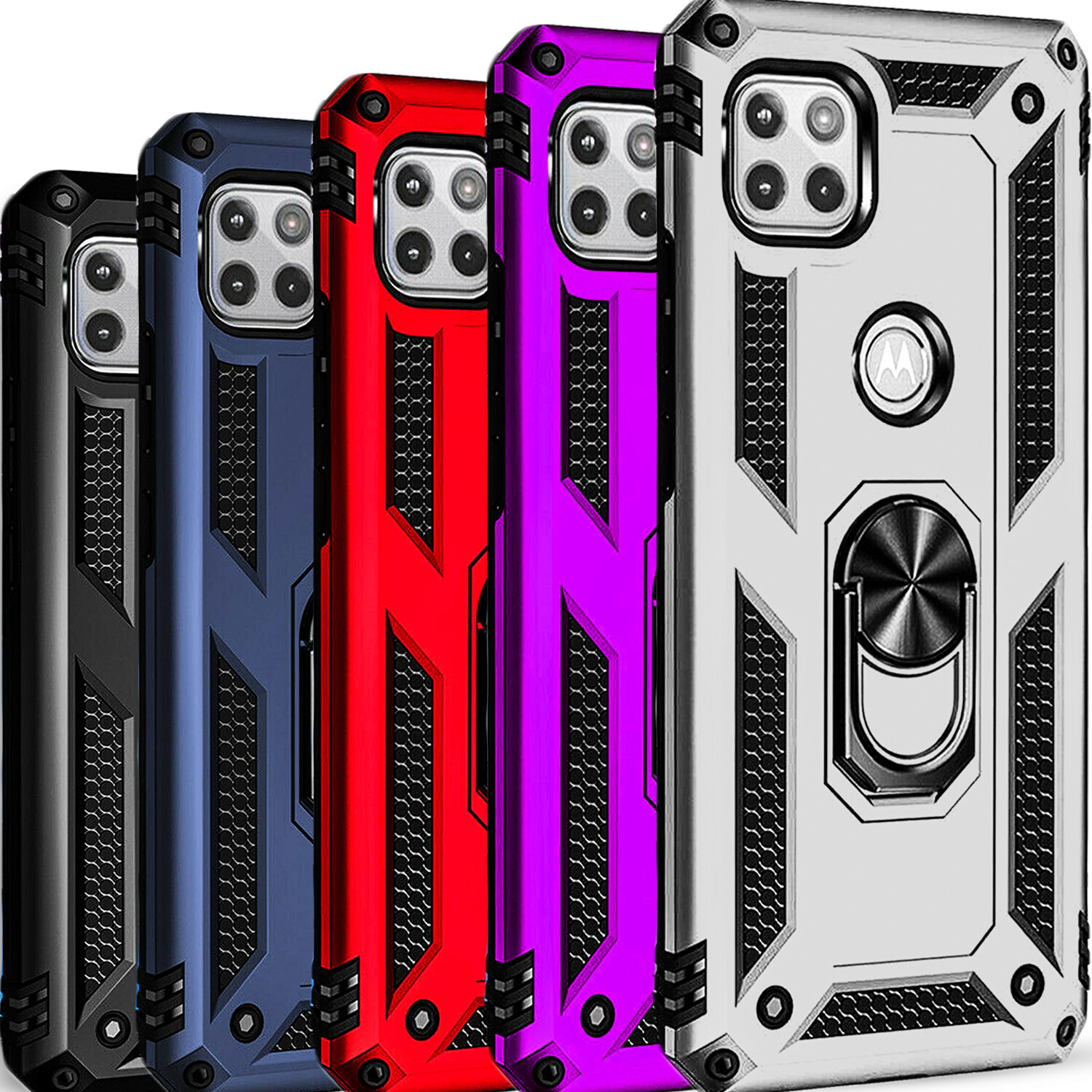For Motorola One 5G ACE Case /One 5G UW Phone Cover Shockproof + Tempered Glass