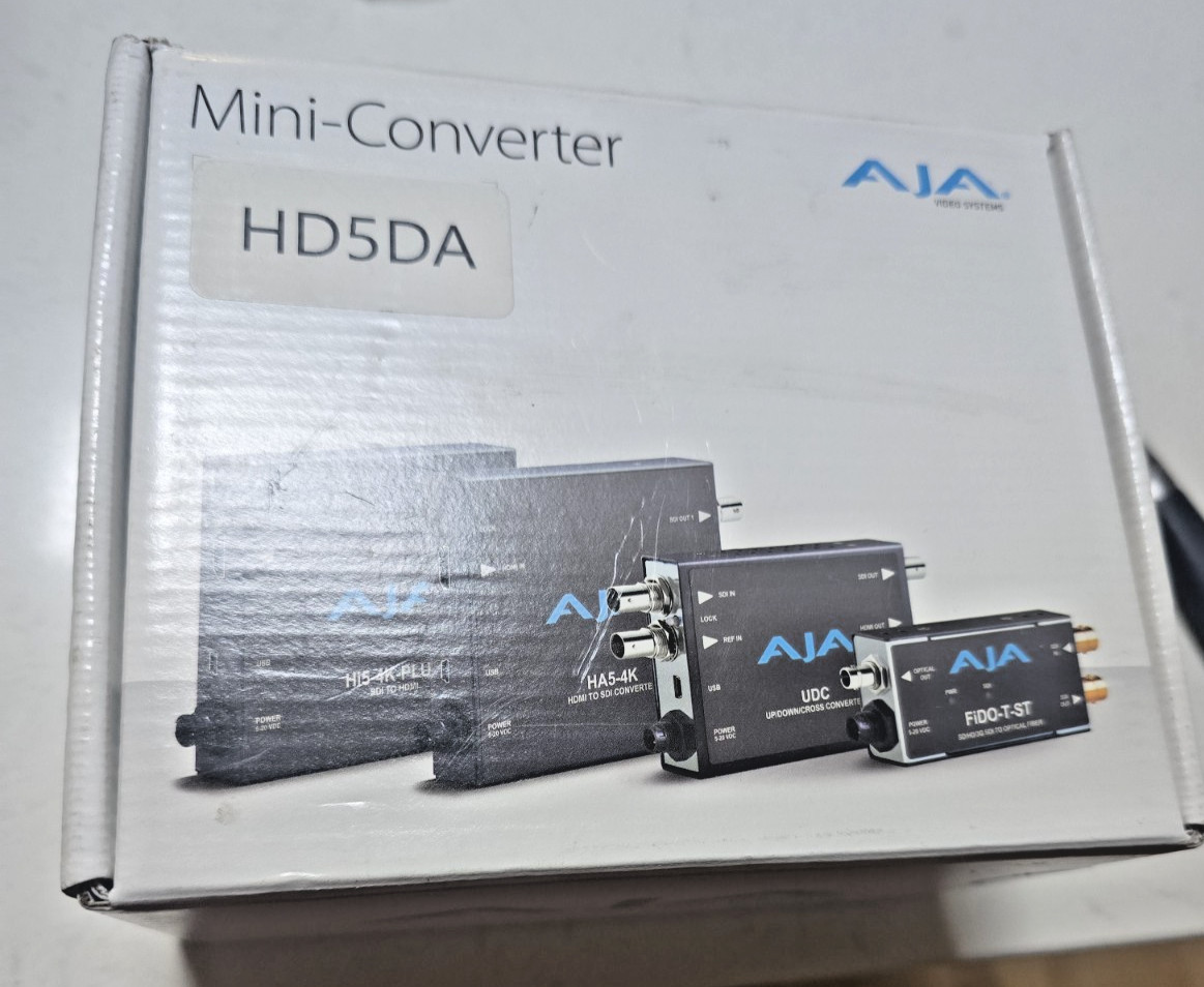 AJA HD5DA 1x4 HD/SD-SDI Distribution Amplifier Mini-Converter - Open Box Unused