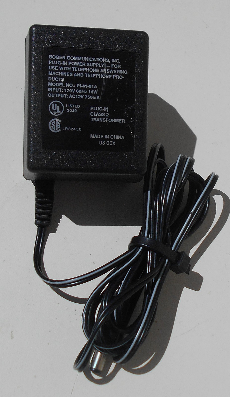 Bogen 12 V AC 750 mA power supply PI-41-61A power adapter