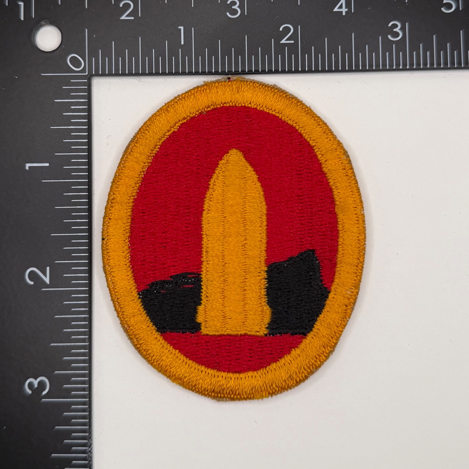 Original WWII Hawaiian Coastal Artillery Brigade Cut Edge No Glow