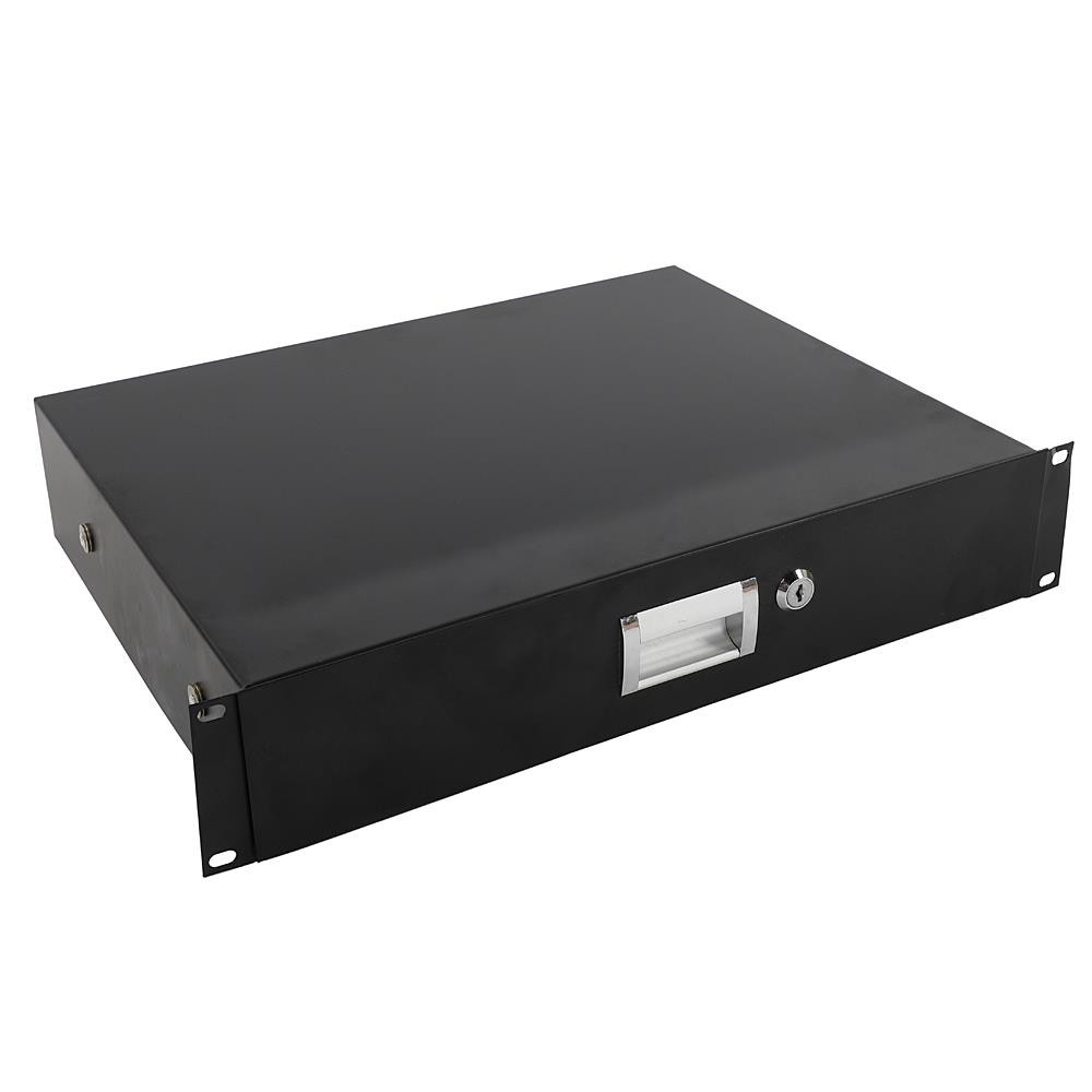 19" 2U Equipment Rack Drawer-Module Storage Patch Panel Data Cabinet