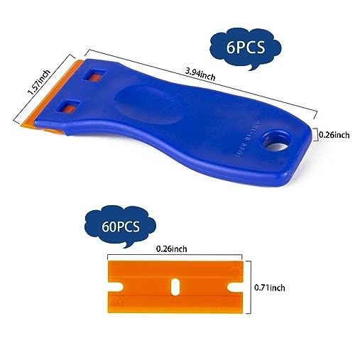 Plastic Razor Blade Scraper Tool with Blades Cleaning Remover