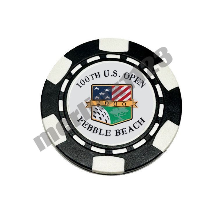 2000 100th US Open Pebble Beach - Dia-magnetic Clay Poker Chip Golf Ball Marker