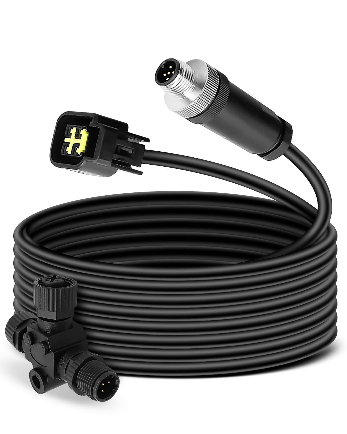 BOQNZN 23ft/7m Engine Interface Cable Connects to NMEA 2000 7 meters, black