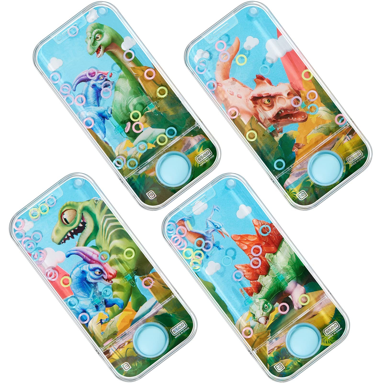 Chalyna 4 Pcs Handheld Water Games Ring Toys Colorful Toss Small
