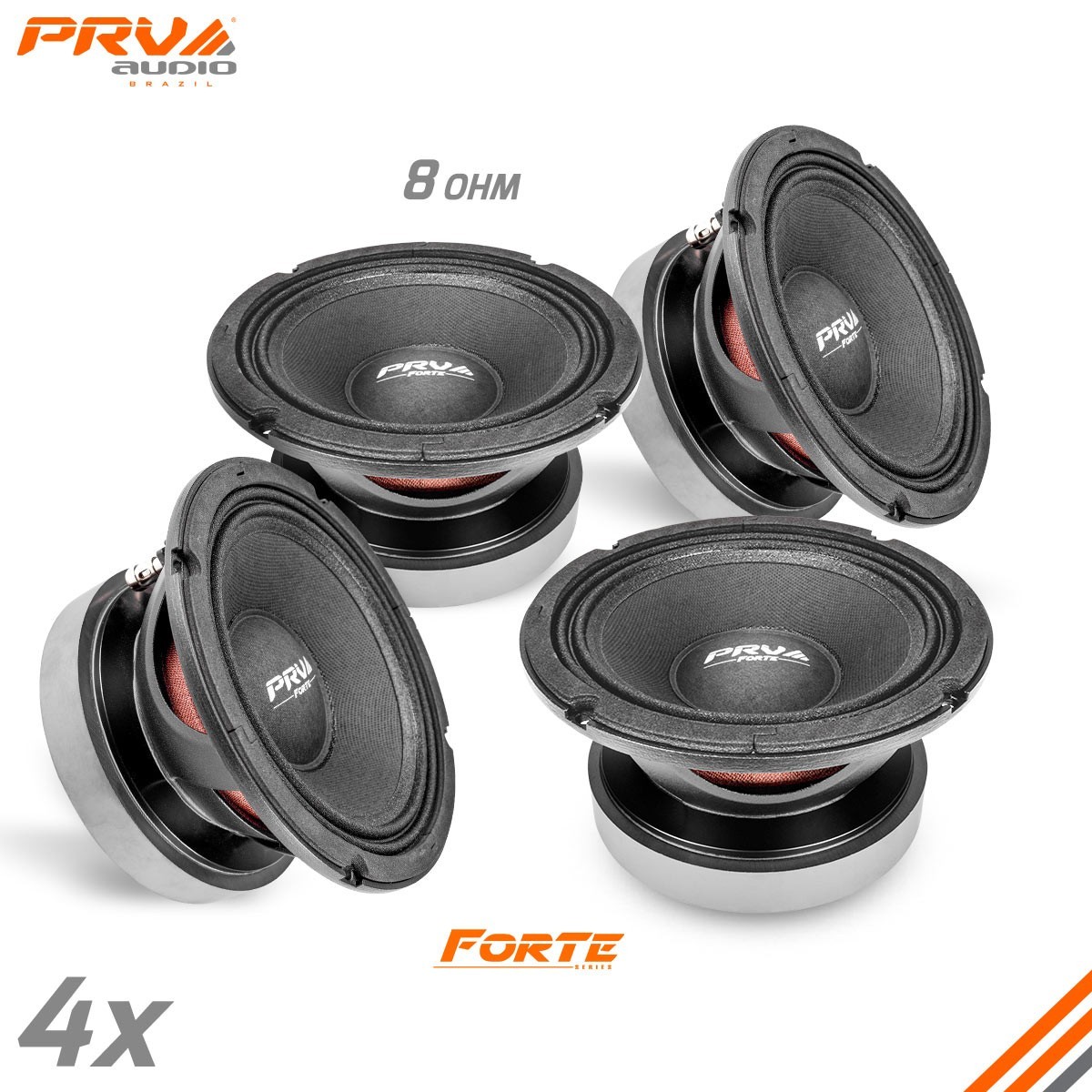 4x PRV Audio 6MB550FT Midbass Loudspeakers Car Audio 6.5" 8 Ohm 2200 Watts