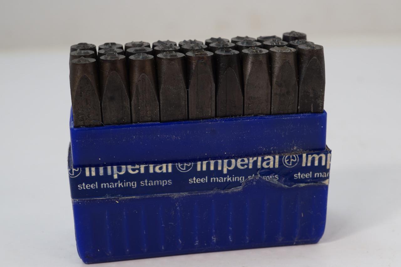 NOS Premium BRITISH Quality IMPERIAL Machinists 7/32" Steel Letter Stamp Set