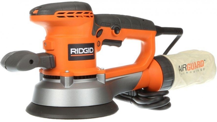 RIDGID 6 in. Dual Random Orbital Sander Variable-Speed AIRGUARD Technology