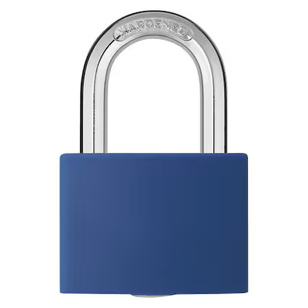 Zoro Select 48Jr55 Lockout Padlock, Keyed Alike, Aluminum, Blue, 1 7/16 In,