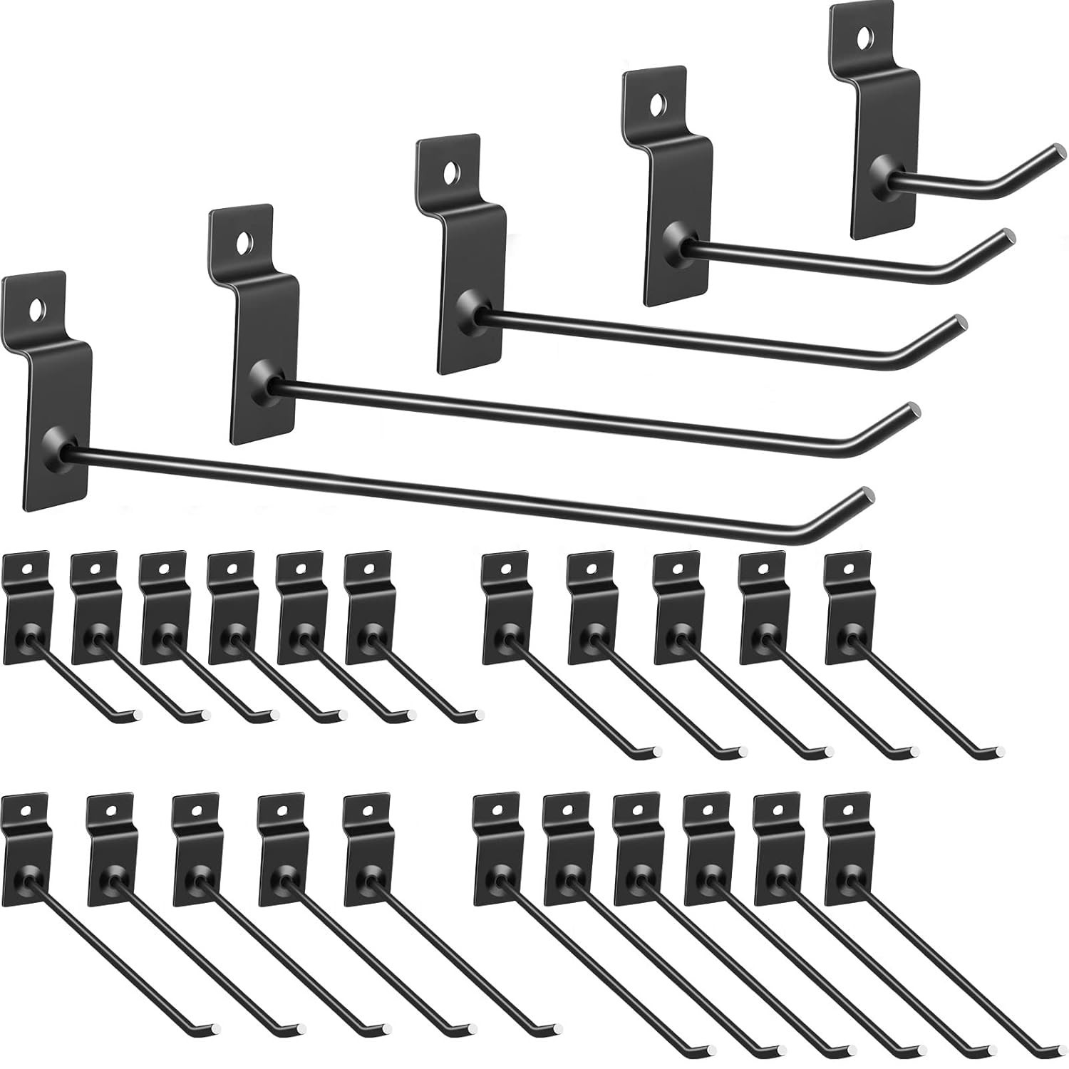 50 Packs Slatwall Hanging Hooks Display Hooks Slatwall Accessories 2", 4", 6",