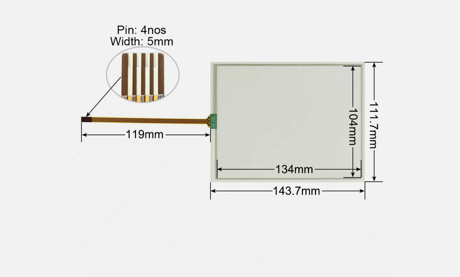 New Touch Screen for FANUC A05B-2256-C103#EAW Teach Pendant Panel @24