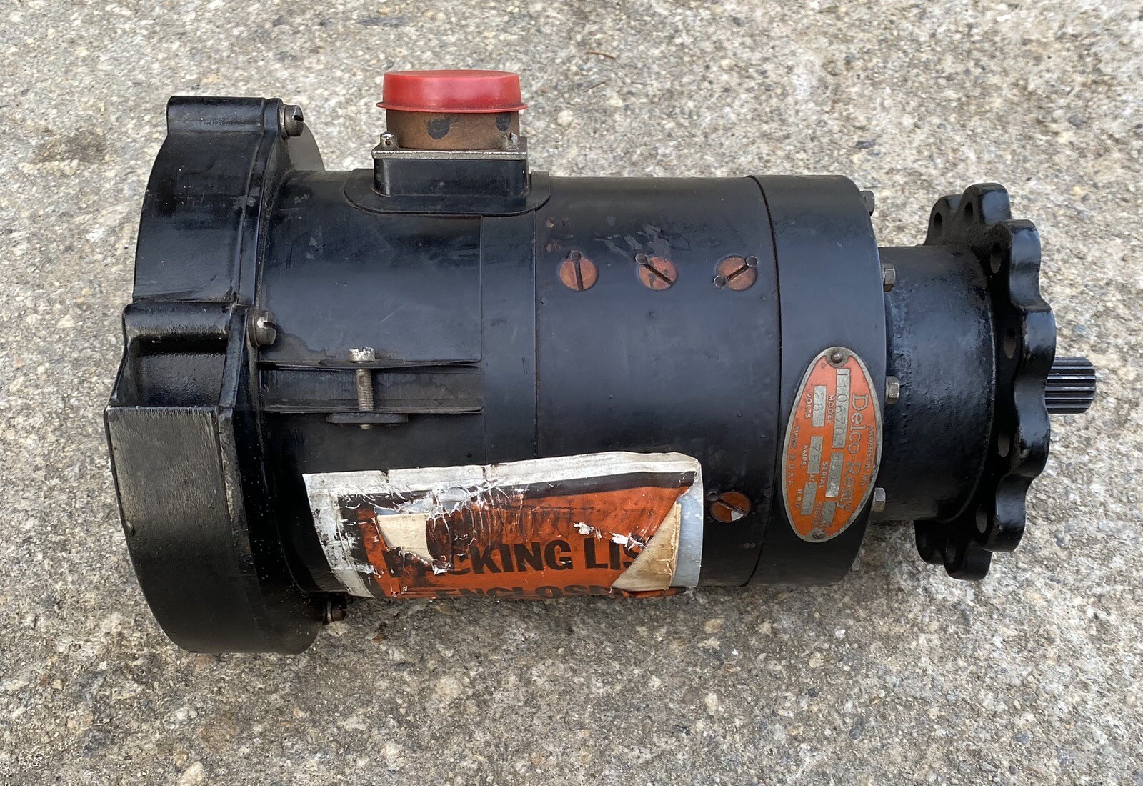 delco remy generator Model  #1106703 26-VDC 75 Amps Counter Clockwise Rotation