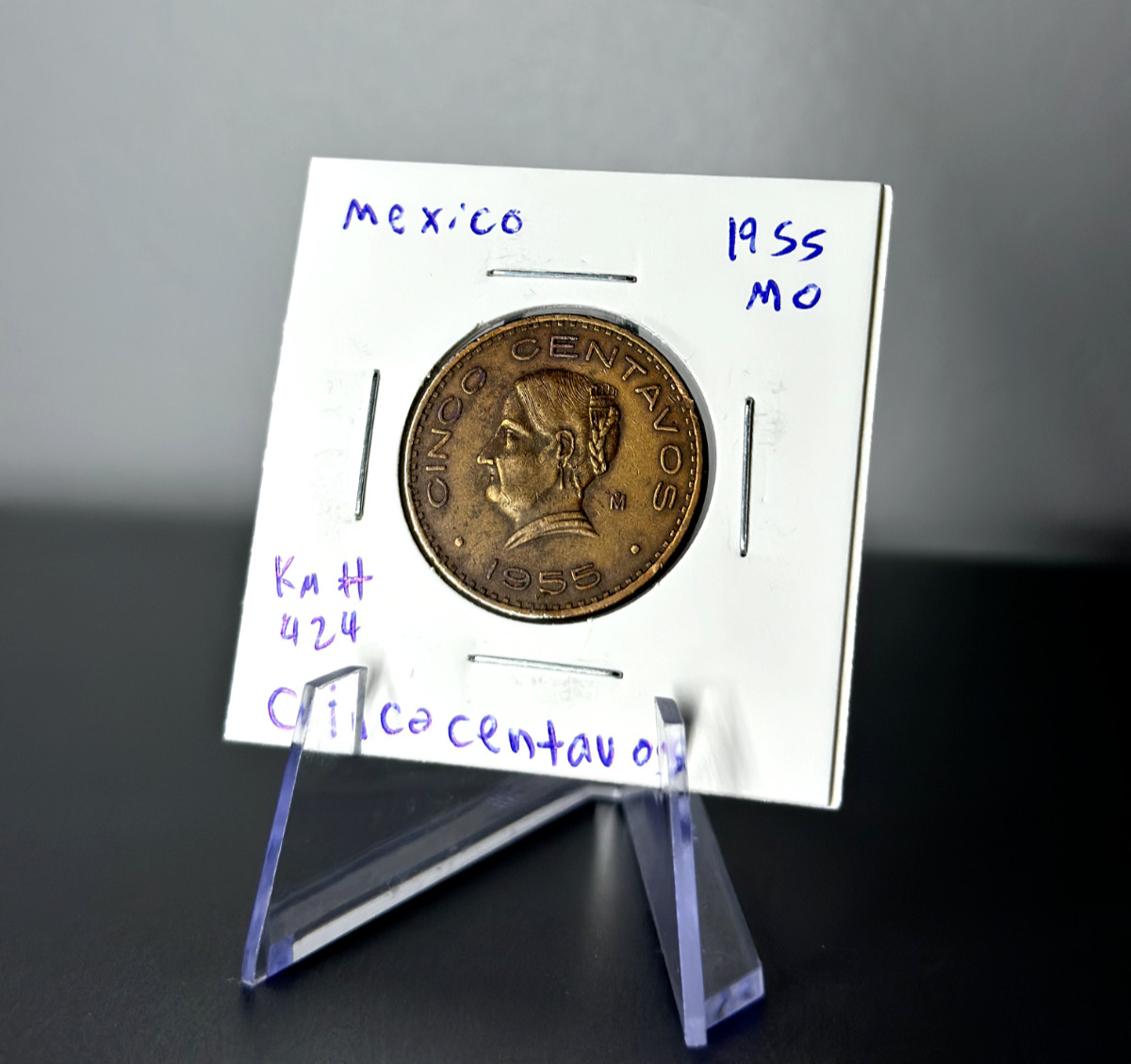 1955 Mo Mexico 5 Centavos Coin KM# 424