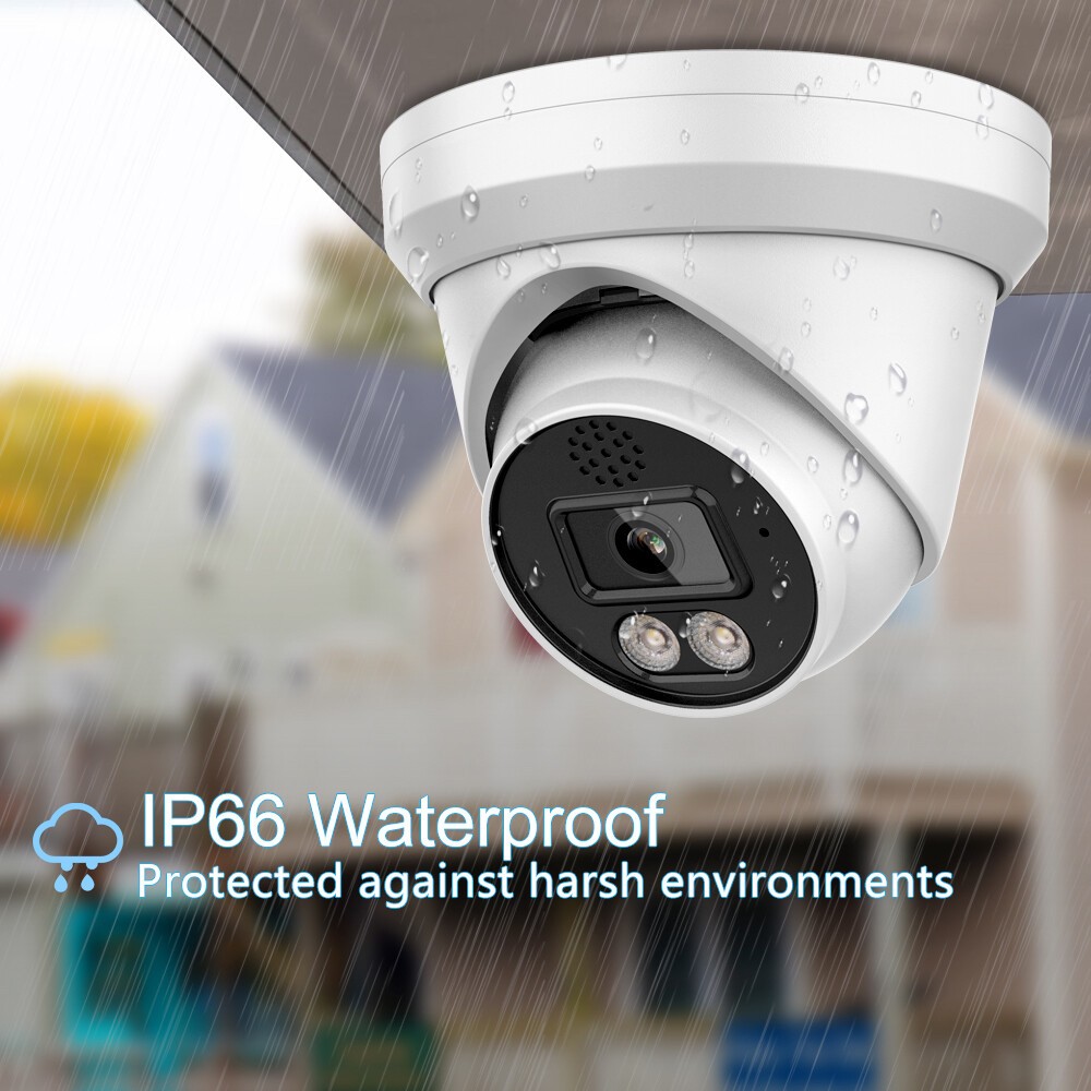 Vikylin 4K 8MP PoE Full Color Night Vision IP Camera Outdoor Metal 2 way Audio
