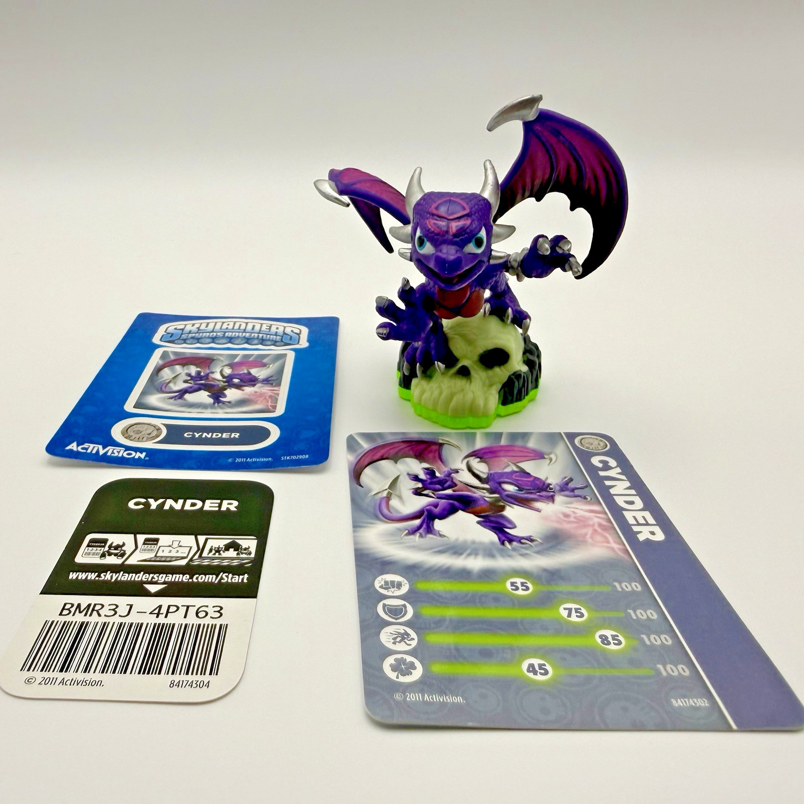 kylanders Spyro's Adventure CYNDER S1 W/ Card & Web Code Sticker COMPLETE