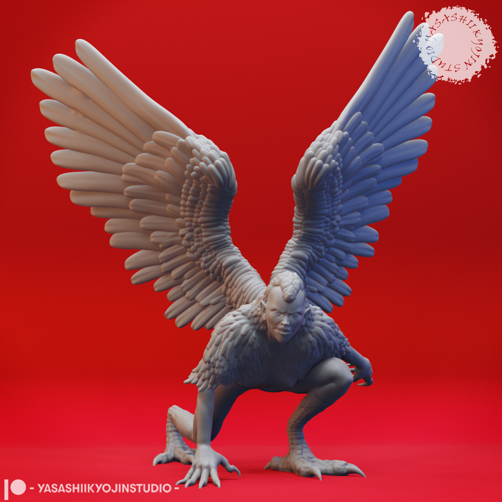 Harpy D - Yasashii - Monster Dungeons and Dragons 32mm Fantasy D&D Roleplay