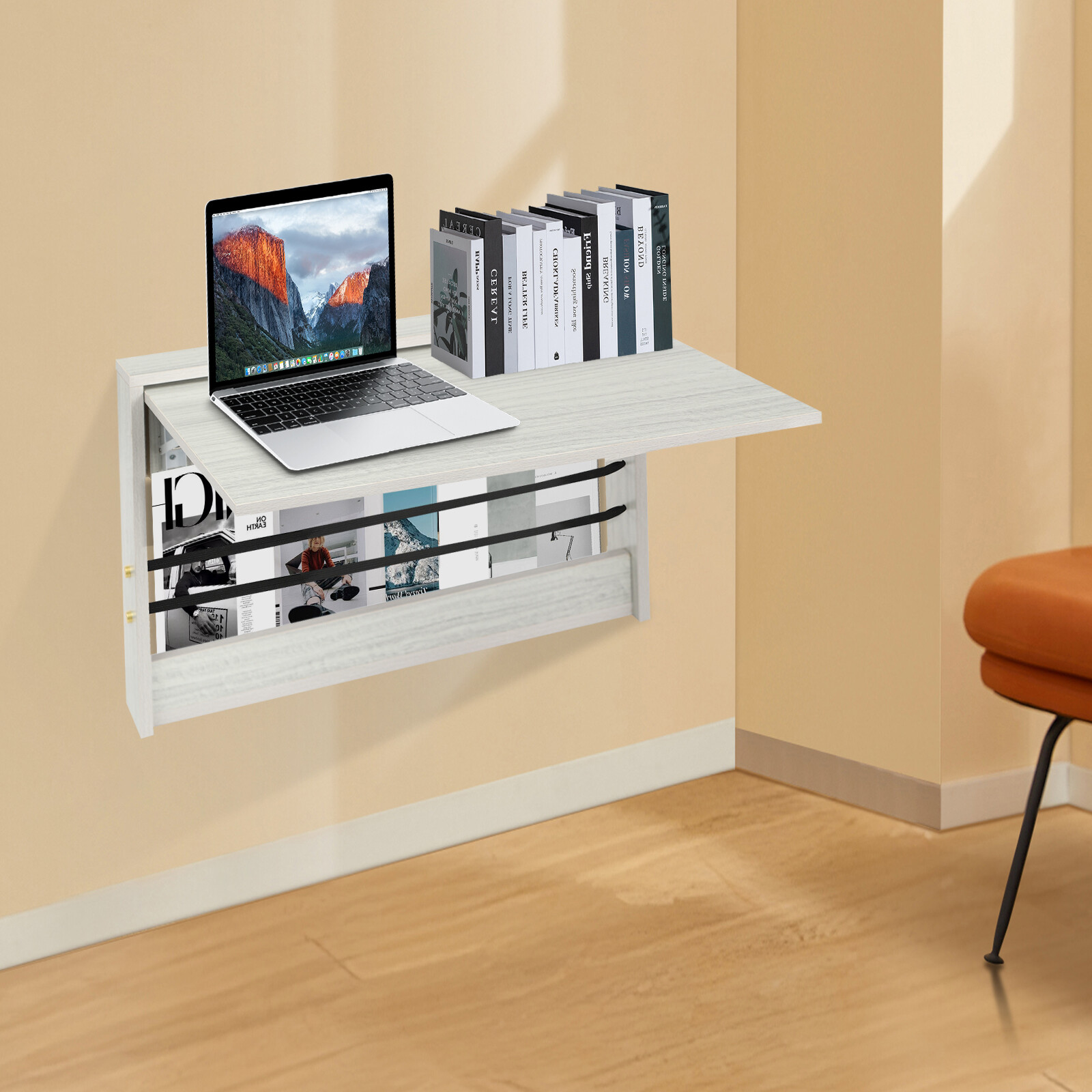 Folding Table Wall Mounted Folding Table Study Table Space Saving 23.6*13 in
