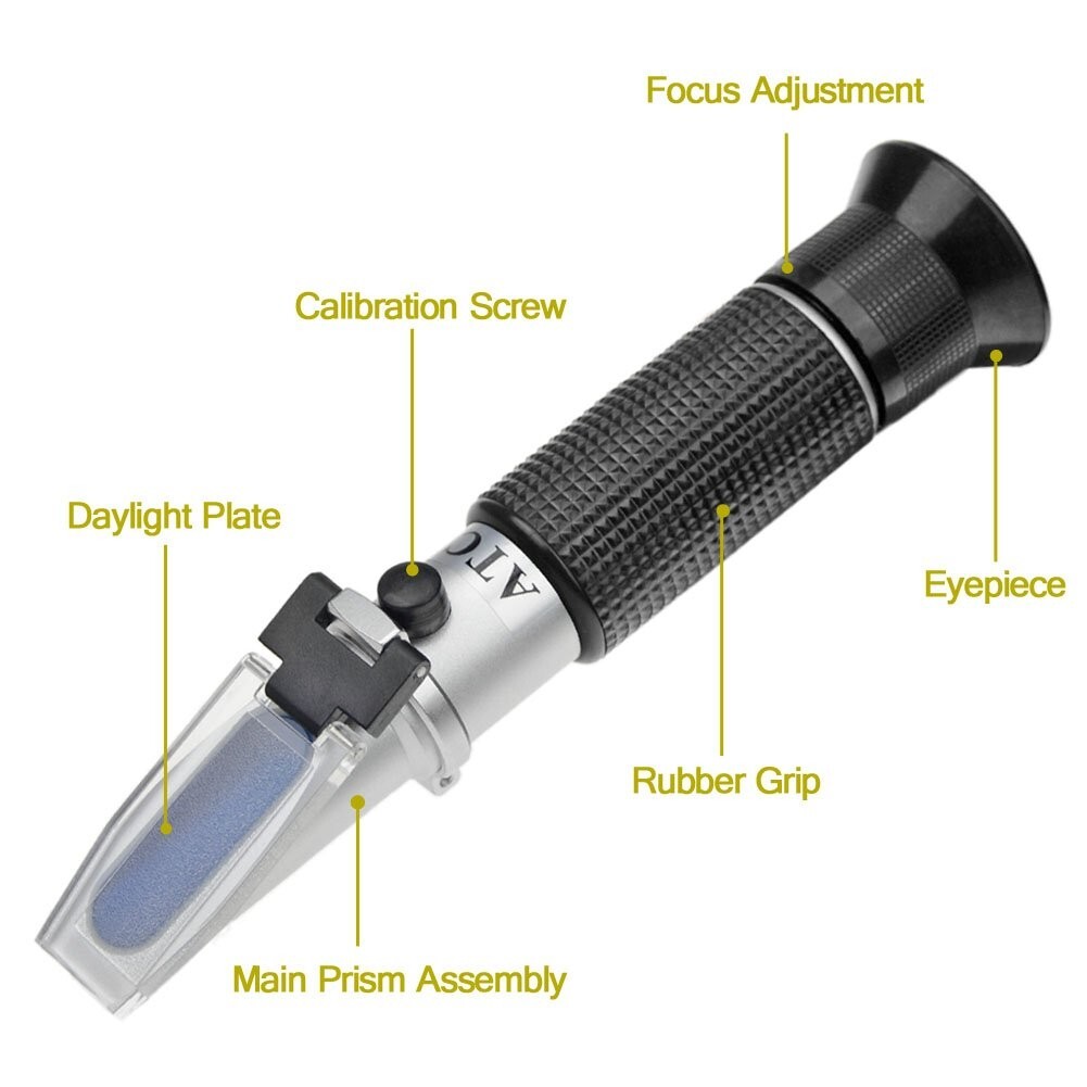 Brix Refractometer with ATC - Accurate Dual Scale Hydrometer for Homebrewing
