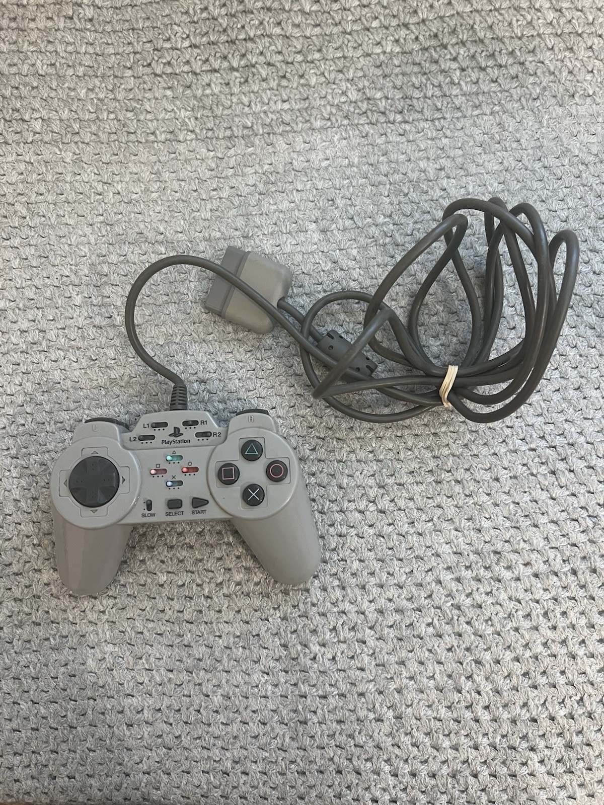 Sony Playstion 1 ASCIIWARE Enhanced Pad Controller for PS1 Wired Gray Untested