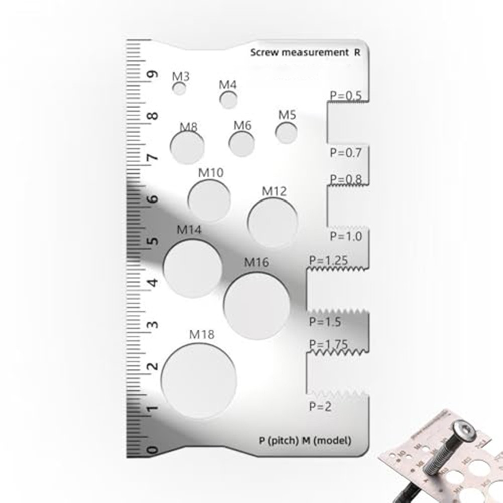 Screw Measuring Tool For Home And Professional Use Thread Pitch Detection