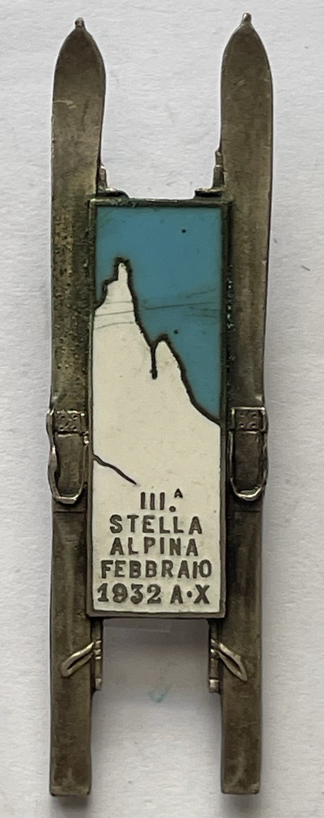 1932 Alpine Star III Badge OND Ski Mountain Sport