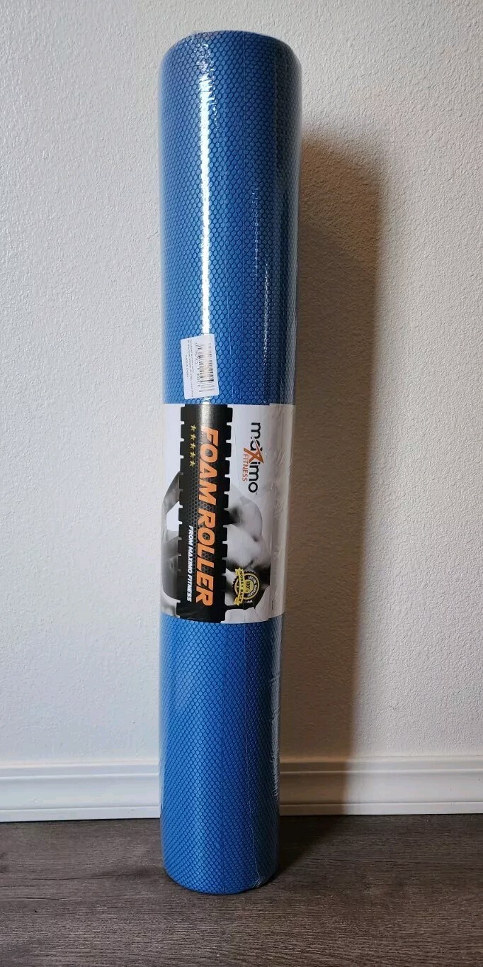 Foam Exercise Roller 36" x 6", High Density Foam, Muscle, Workout, Massage