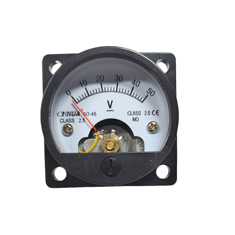 1x DC 0 - 50V Analog Voltmeter Analogue Voltage Panel Meter SO45 Direct Connect