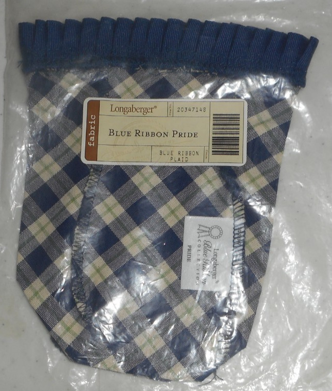 Longaberger 2003 Blue Ribbon Plaid Pride Basket Plaid Liner #20347148