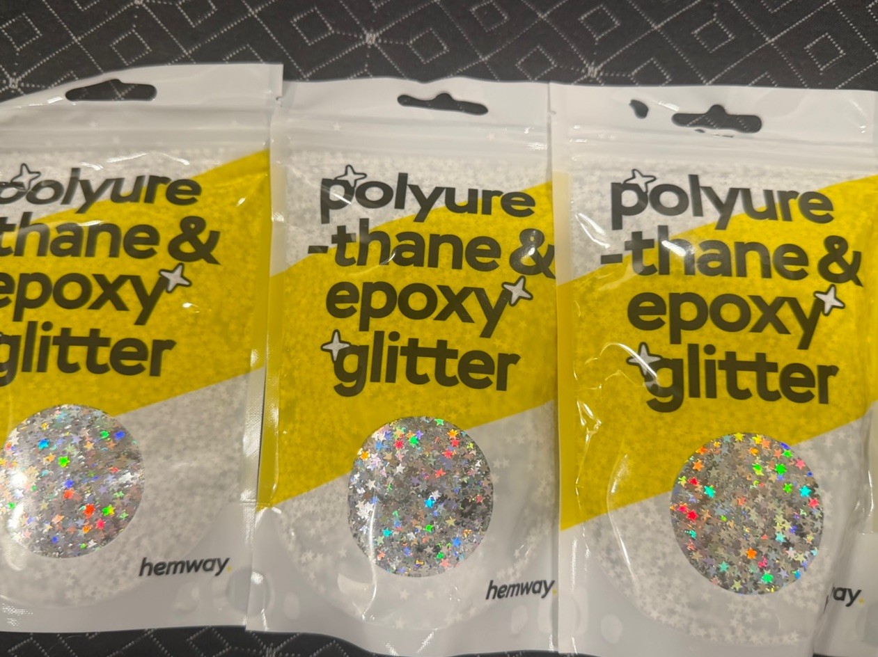 Hemway Polyurethane & Epoxy Glitter 3 Pack Of Silver Snapped Glitter