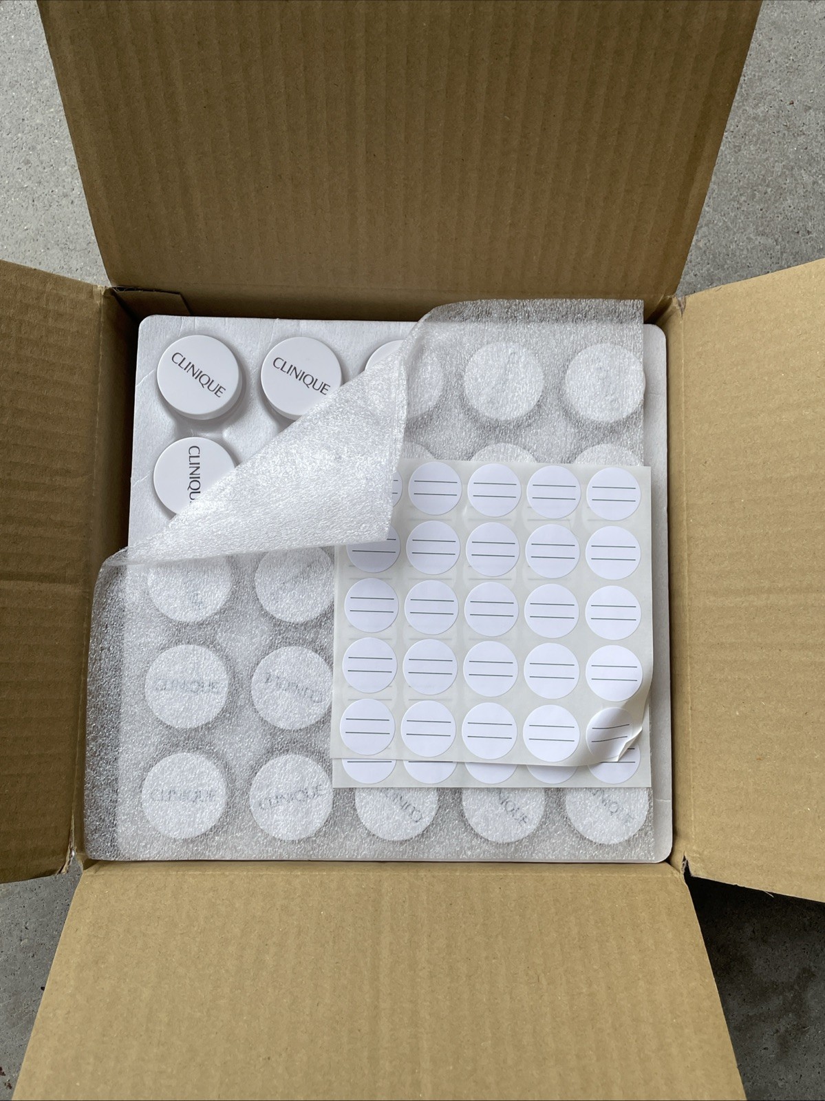 50x Clinique Dramming Jars Empty Pot Makeup Sample Plastic Small Container NEW
