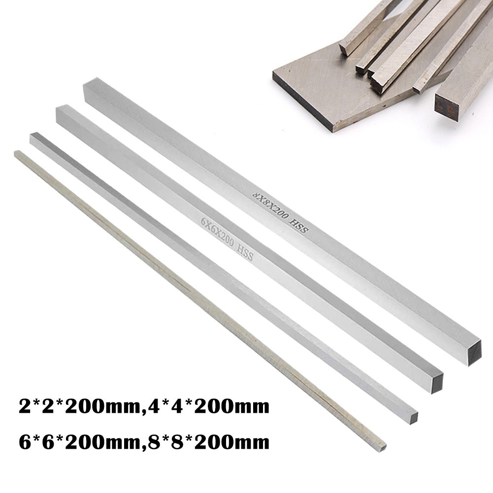 White Steel Bar CNC Lathe Tools HSS Square Steel Bar 200mm for Milling Turning