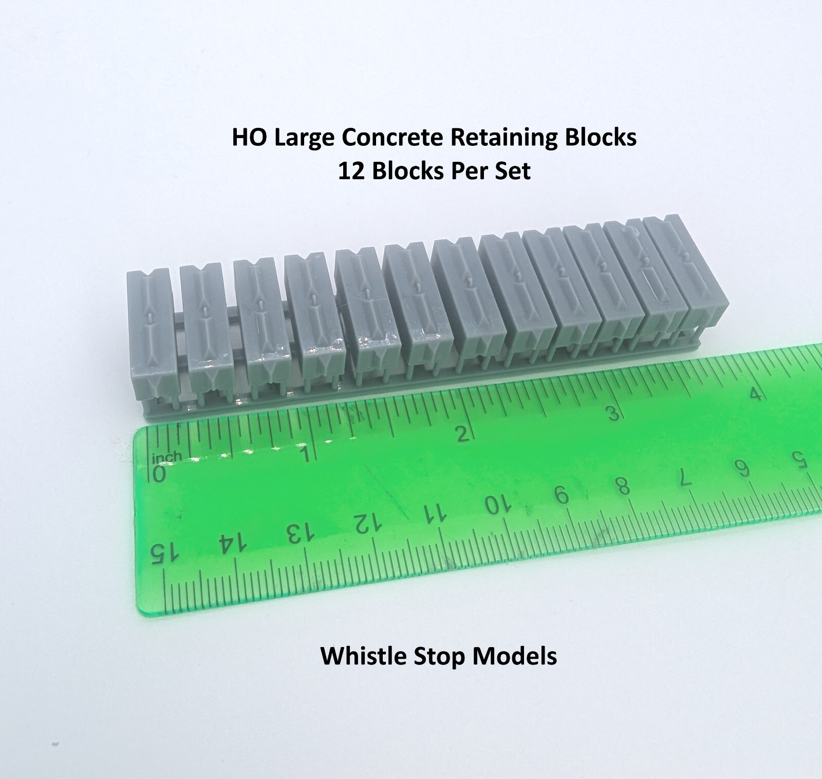 HO Large Concrete Retaining Blocks 12/set