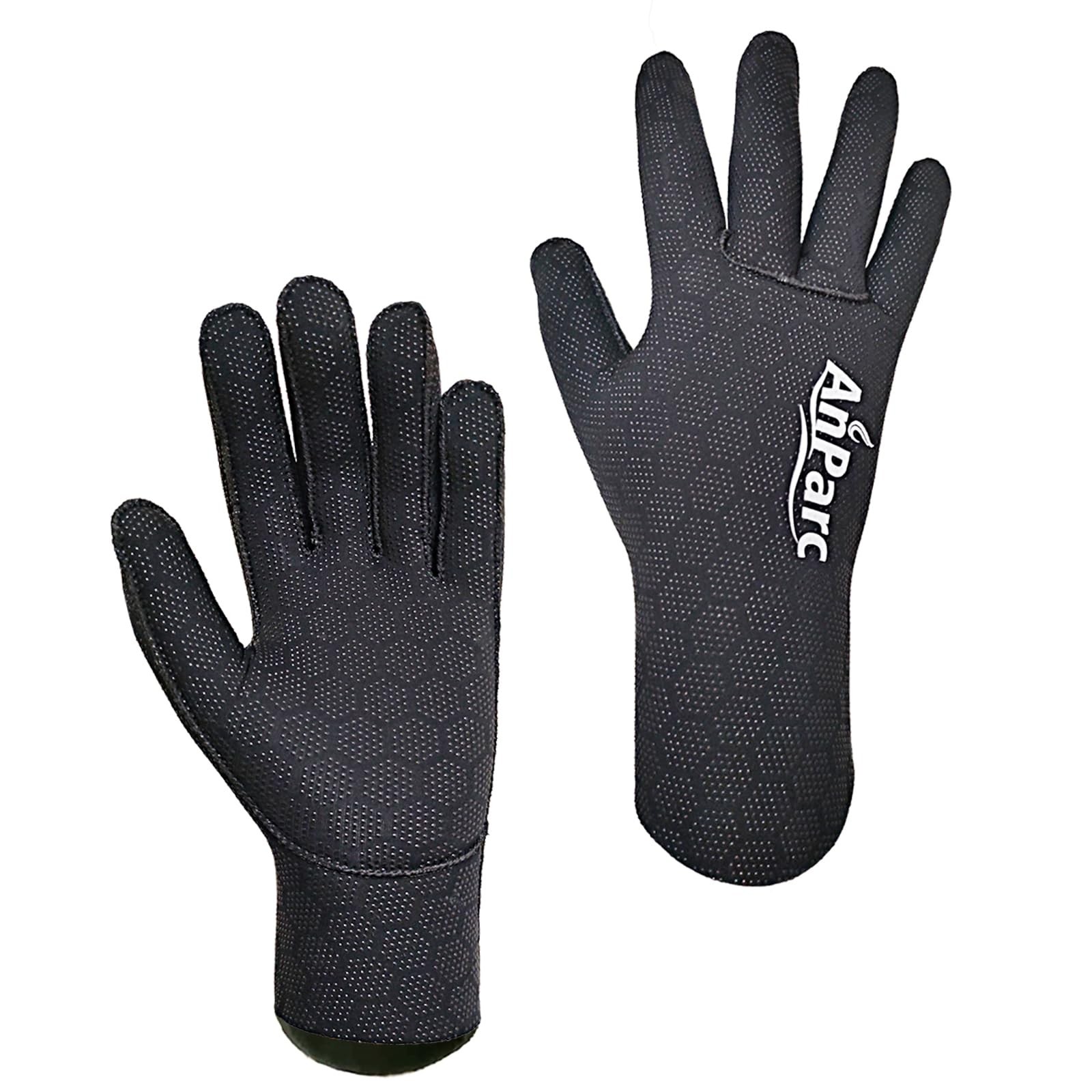 3mm Ultra Stretch Neoprene Water Gloves – Five Finger Winter Gloves for Sc