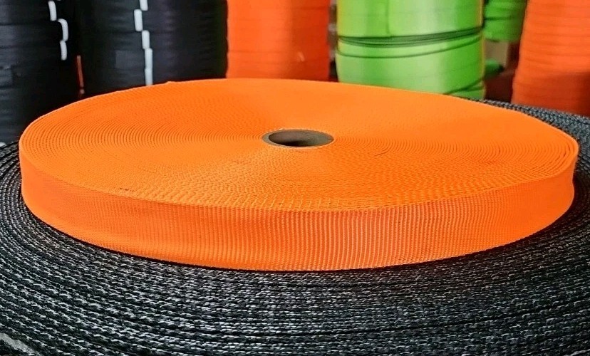 160' Roll of 1-23/32" Safety Orange Tie Down Webbing NEW!