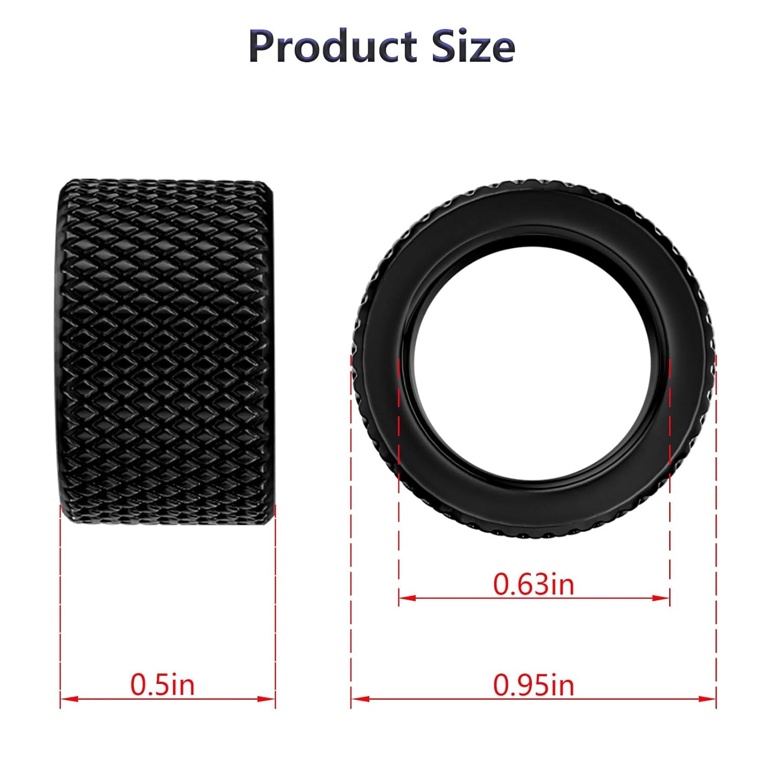 2 Pack Thread Protector, 5/8X24 Steel Thread Adapters (Black)