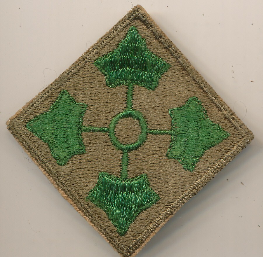 4th Infantry Division patch real WWII make