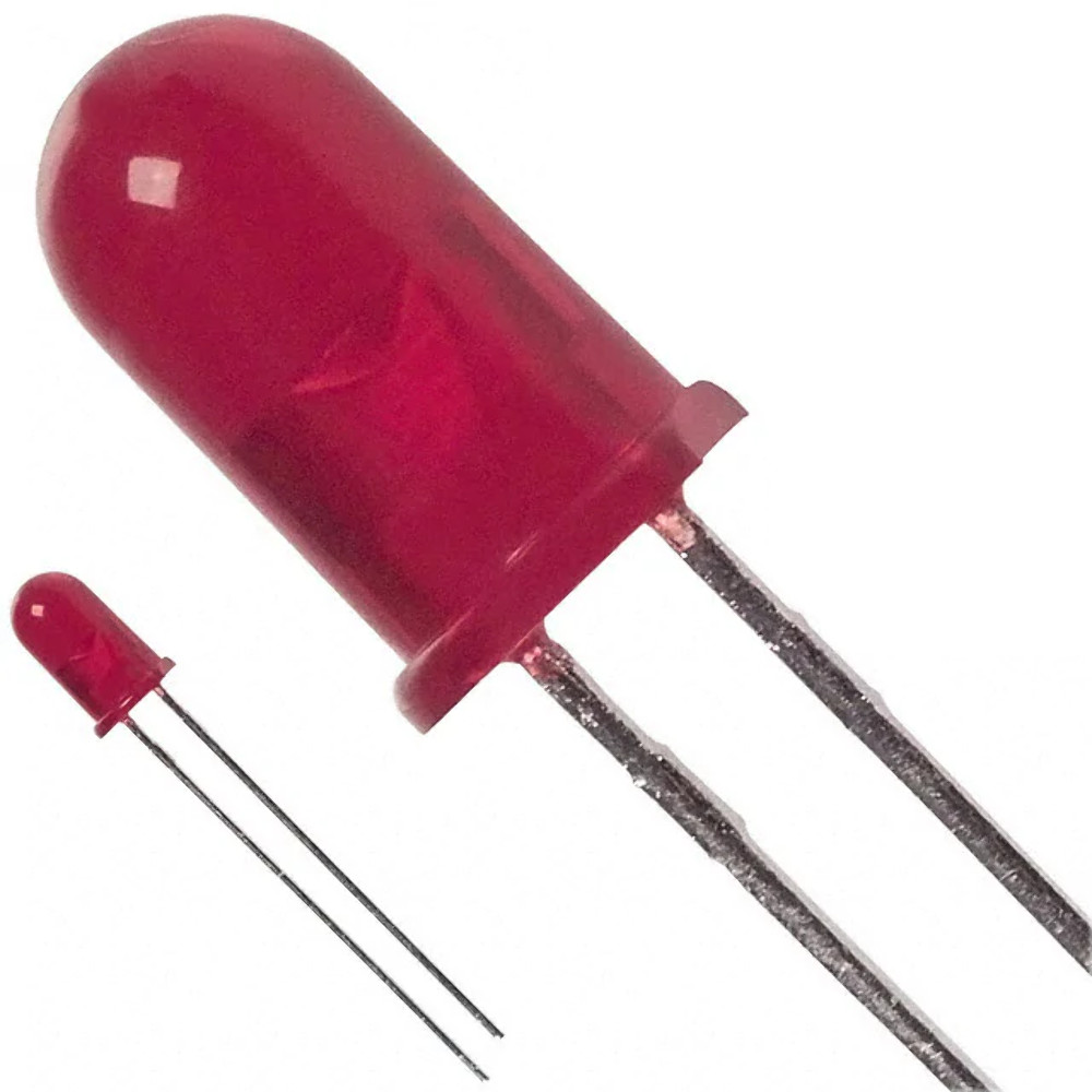Pack of 10 HLMP-3316 LED Red Clear T-1 3/4 T/H Radial