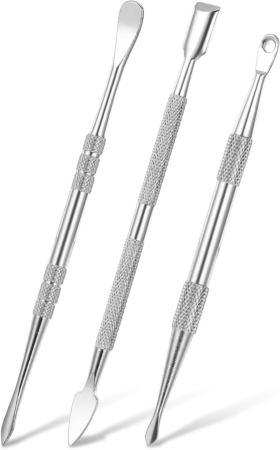 3 Pack Wax Carving Tool Kit Rainbow Stainless Steel Double-Headed Dab Tools