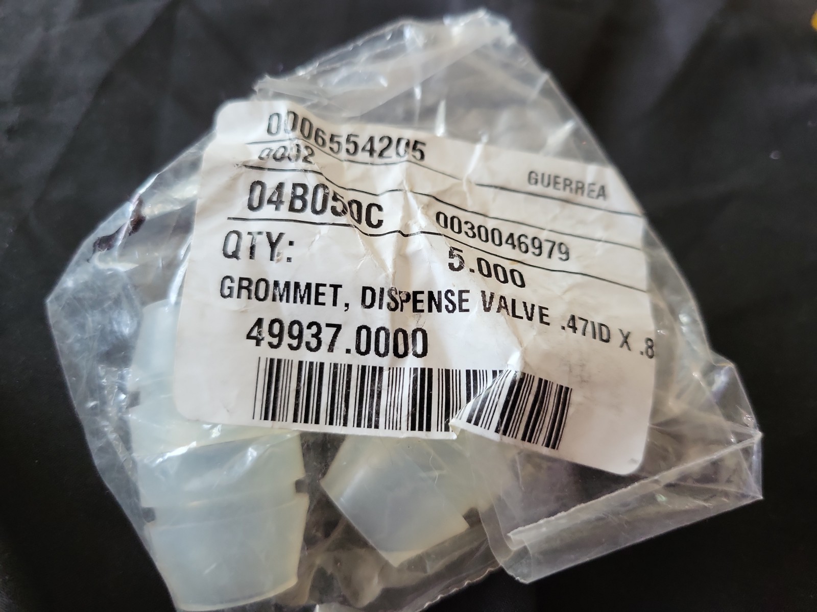 Bunn New Grommet, Dispense Valve.471D x .8 Genuine OEM part 49937.0000