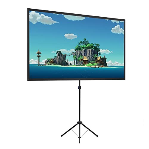 Projector Screen with Stand, Portable Projector Screen and Stand, 60 60 inch