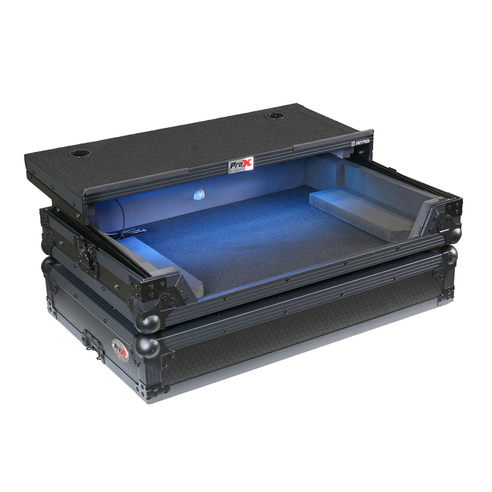 Prox ATA Flight Road Case w/RGB LED Strip For AlphaTheta XDJ-AN DJ Controller