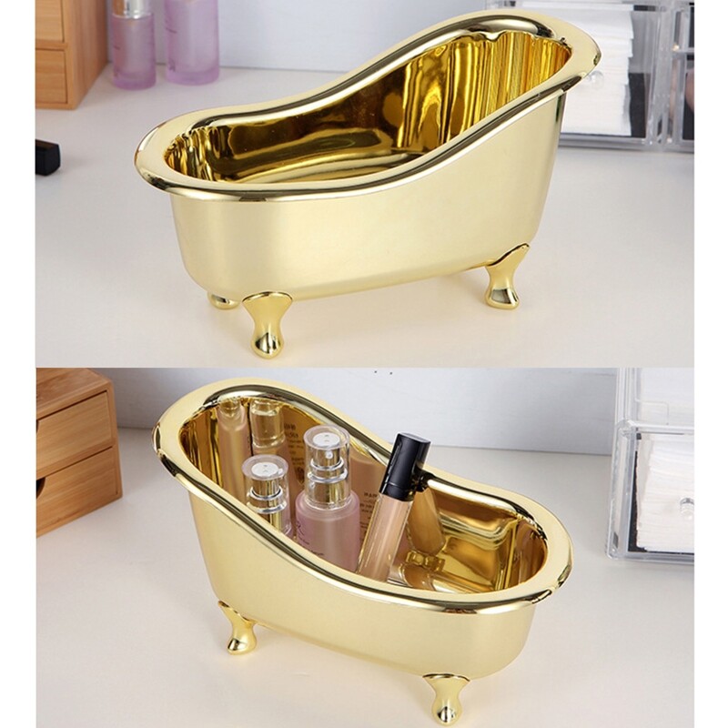 Modern Style Desktop Makeup Organizer Box for Creative Storage Bin with Smooth E